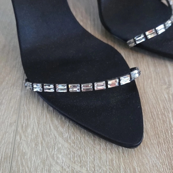 Yves Saint Laurent Black Heels with Silver Accents - Picture 7 of 10